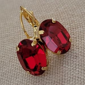 Austrian Crystal Earrings in Gold